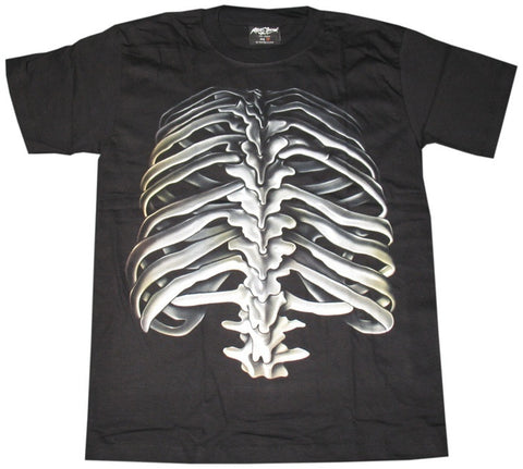 Rock Chan Glow-In-The-Dark Human Ribcage T-shirt